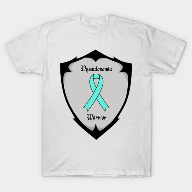 Dysautonomia Warrior Shield T-Shirt by bohomermaidgal